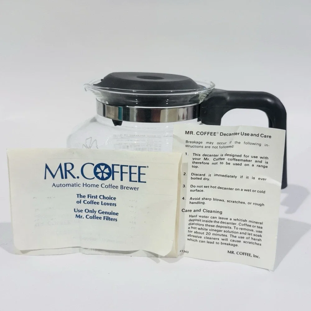 Vintage Mr Coffee 12 Cup Glass Replacement Carafe Pot Decanter Model D-12 In Box
